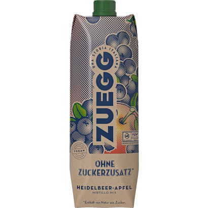 Ohne Zuckerzusatz 1000ml – HEIDELBEERE – APFEL